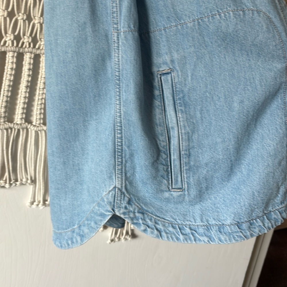 Madewell light blue denim chore coat size S - Picture 6 of 8